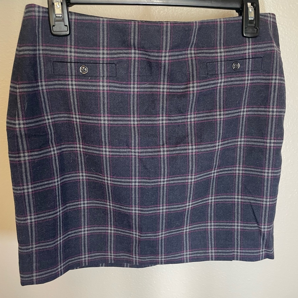 Blue Plaid Skirt
